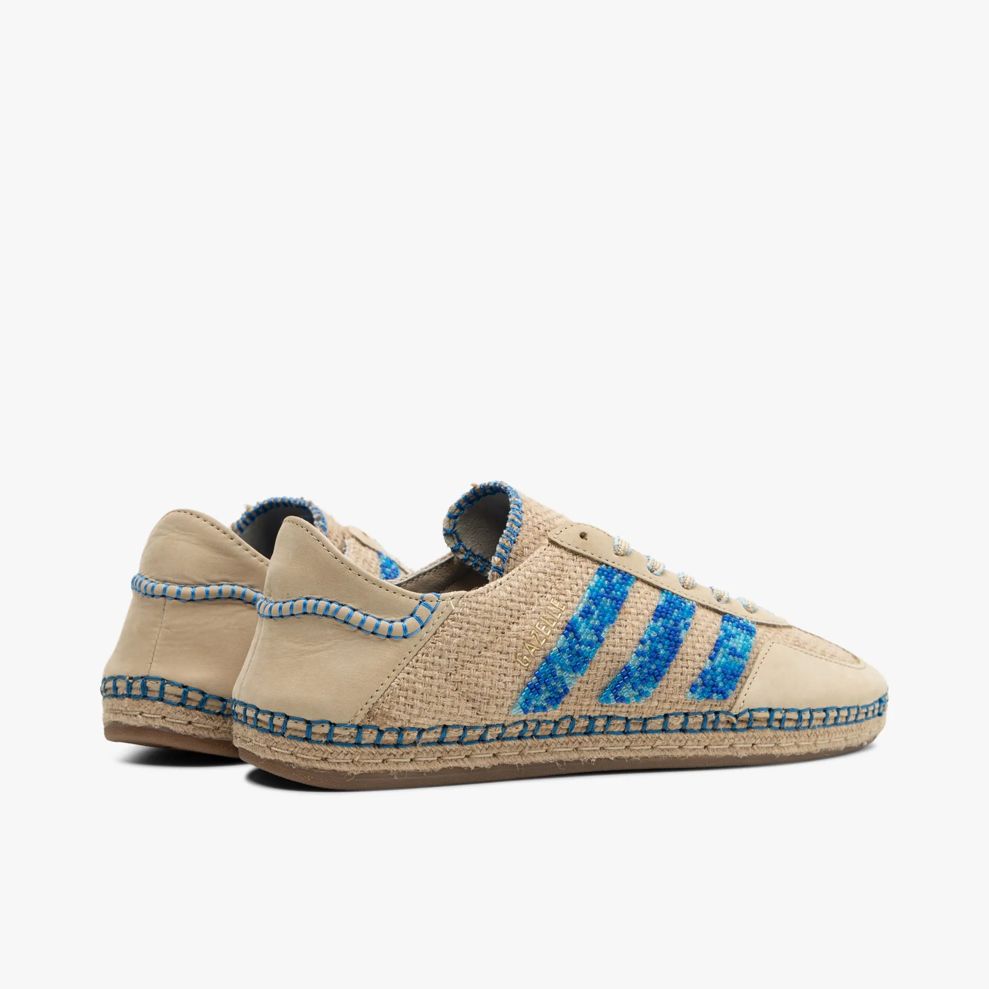 adidas Originals x CLOT Gazelle by Edison Chen Linen Khaki / Light Blue - Bluebird