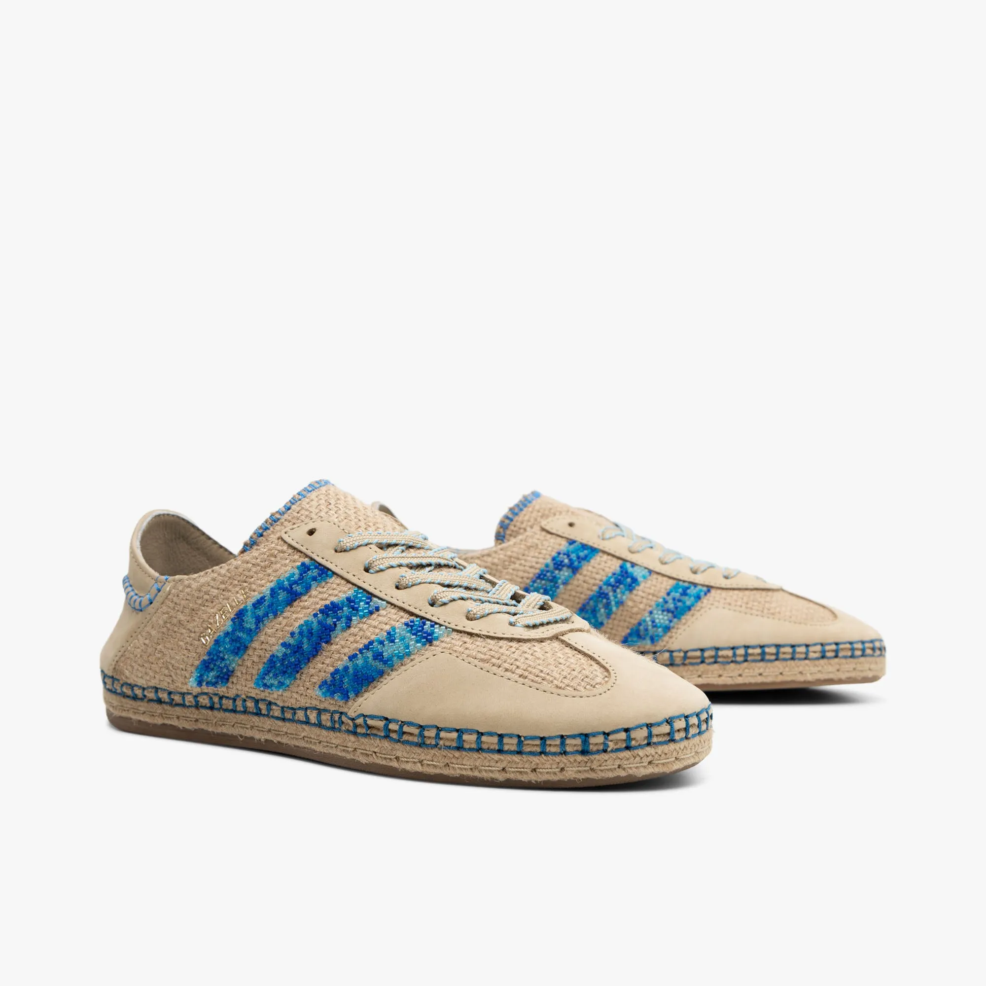 adidas Originals x CLOT Gazelle by Edison Chen Linen Khaki / Light Blue - Bluebird