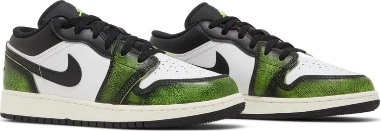 Air Jordan 1 Low SE GS Wear-Away - Electric Green, White