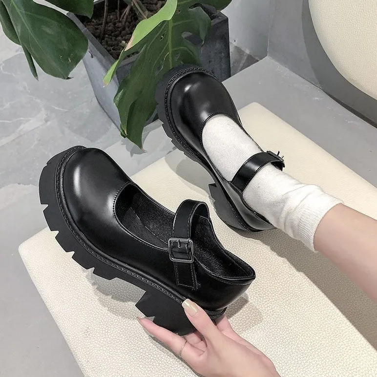 Amozae-Back to school outfit   Lolita Shoes On Heels Platform Shoes Women's Shoes Japanese Style Mary Janes Vintage Girls High Heel Student Shoes Sandals Pumps