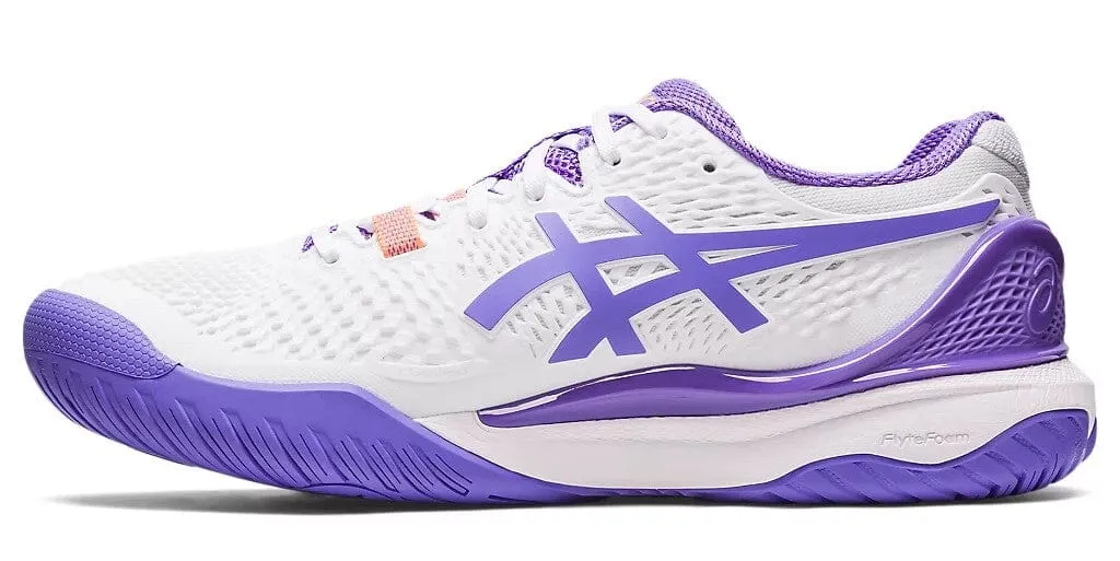 Asics Gel Resolution 9 Women's Tennis Shoes White/Amethyst