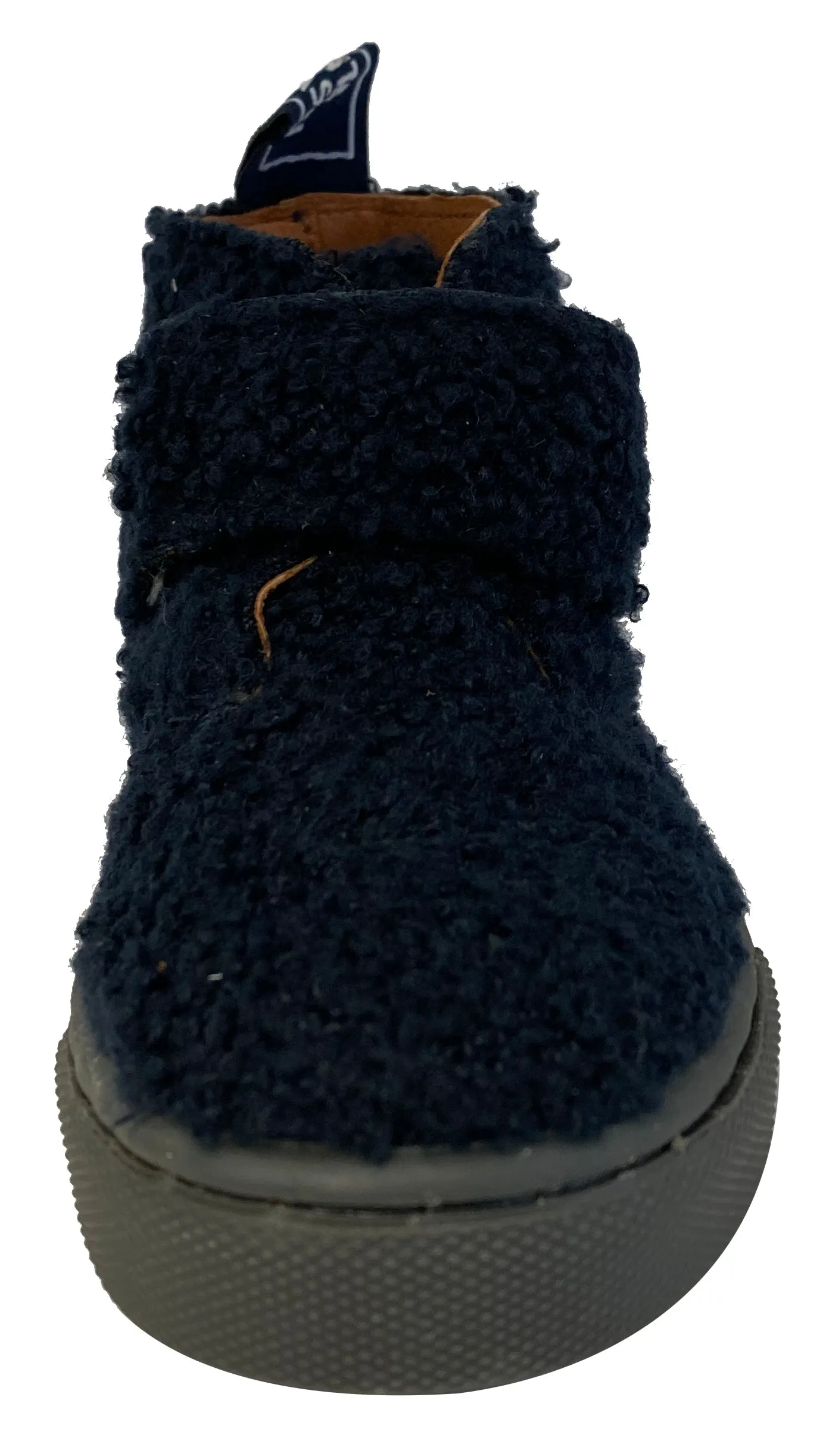 Atlanta Mocassin Boy's & Girl's Fuzzy Bootie, Navy