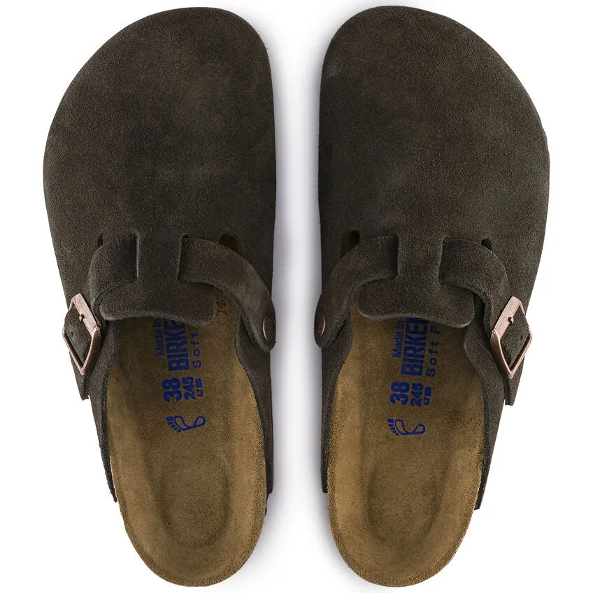 Birkenstock Boston Soft Footbed (Unisex) - Mocha Suede