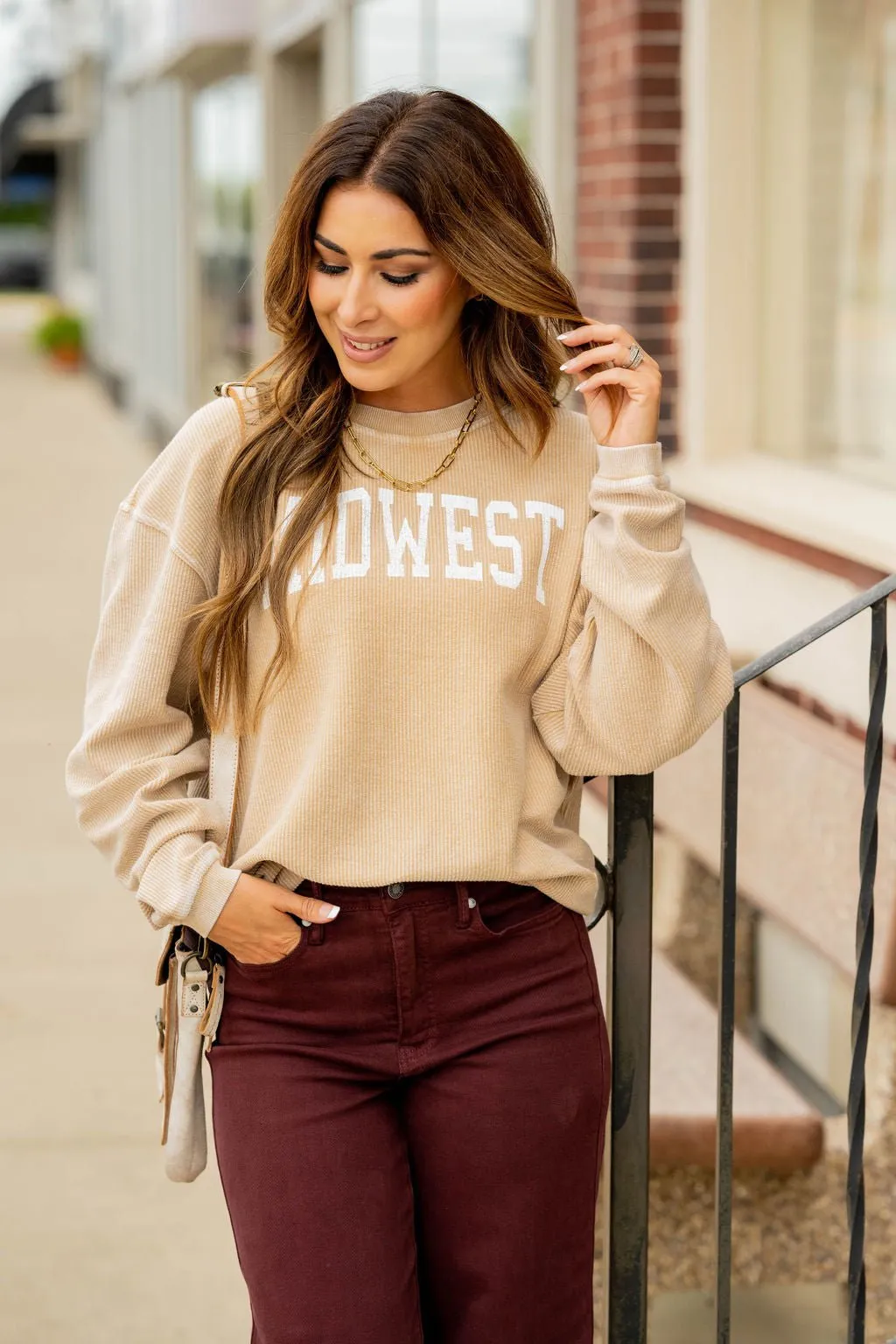 Bold Midwest Ribbed Crewneck