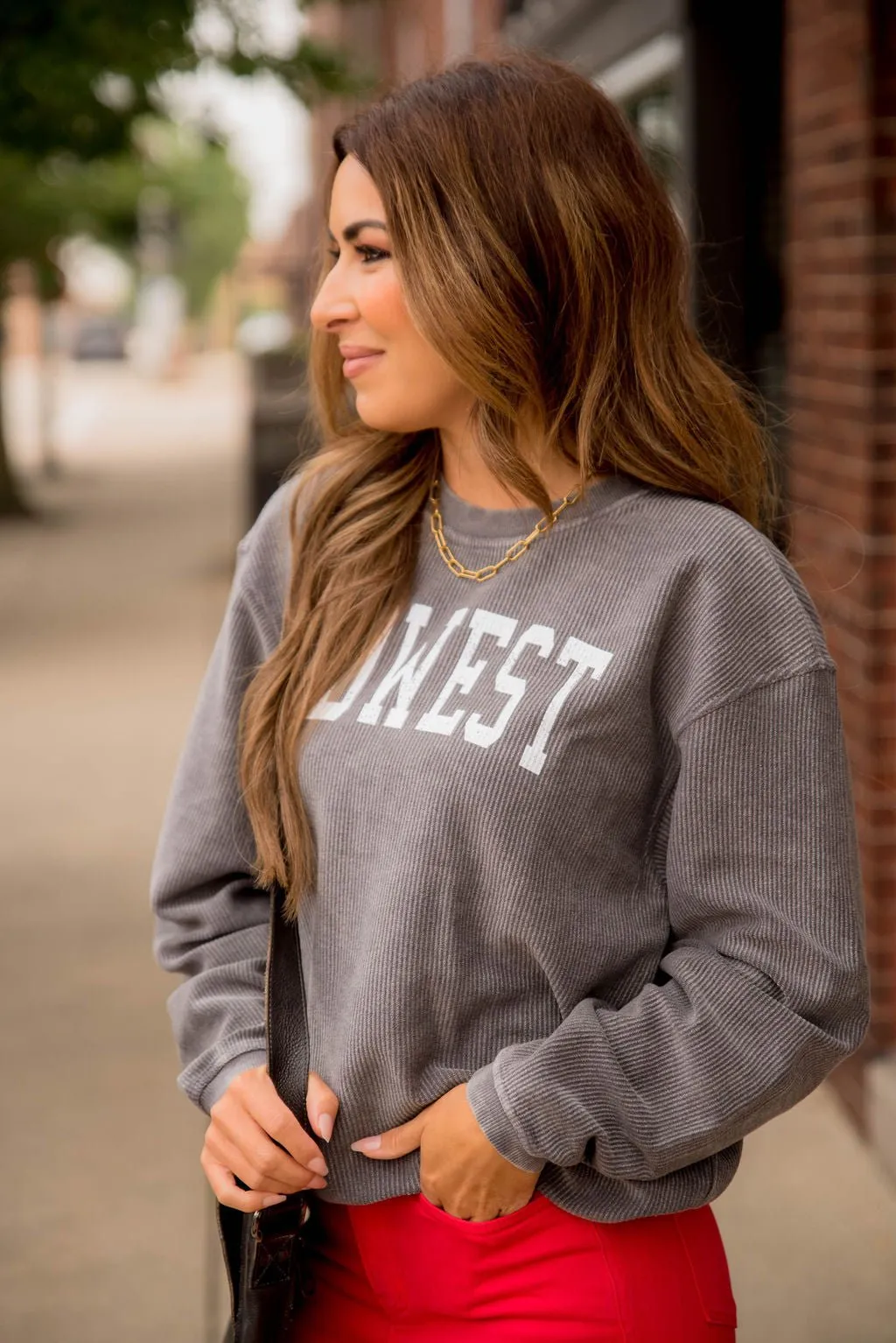 Bold Midwest Ribbed Crewneck