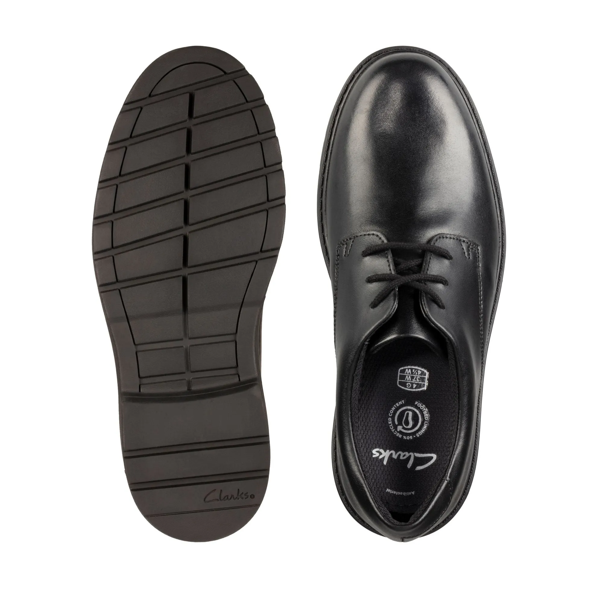 Clarks Loxham Derby Y Black leather