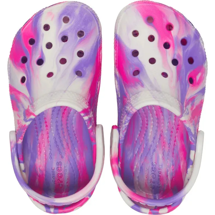 Crocs Classic Glow Marbled Toddler Clog