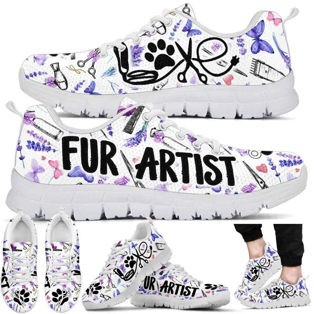 Dog Groomer Sneaker, Dog Groomer Fur Artist Lavender Tools Sneakers Shoes, Best Running Shoes, Unique Gifts For Dog Lovers