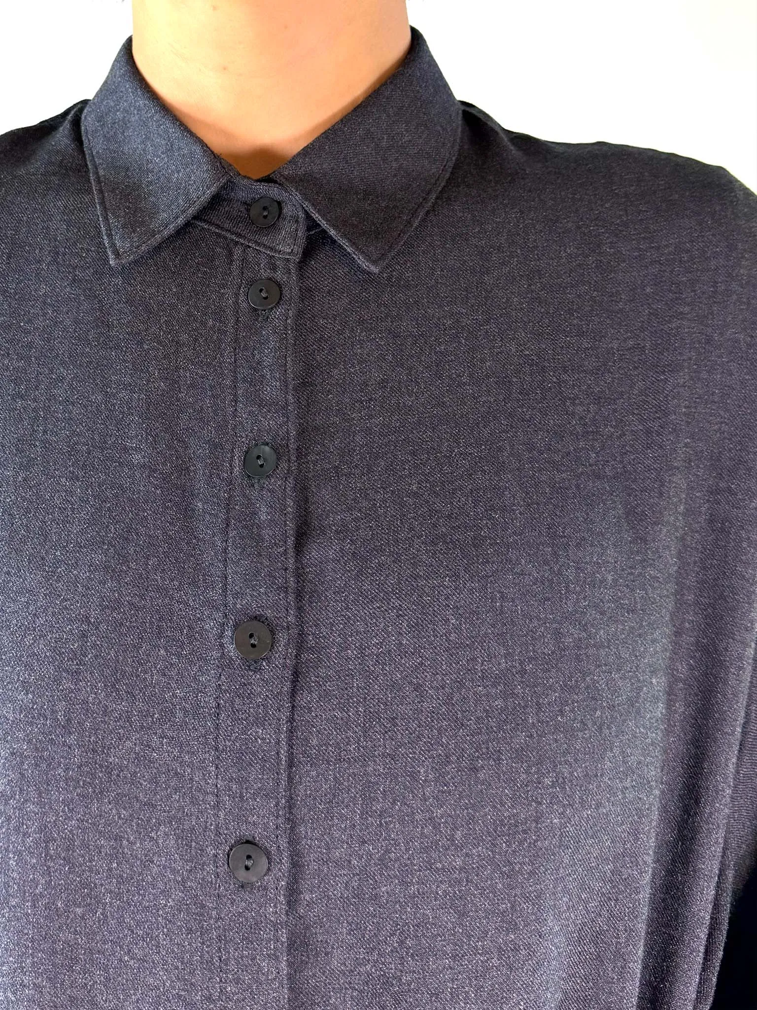 Lurdes Bergada Longline Navy Shirt 430