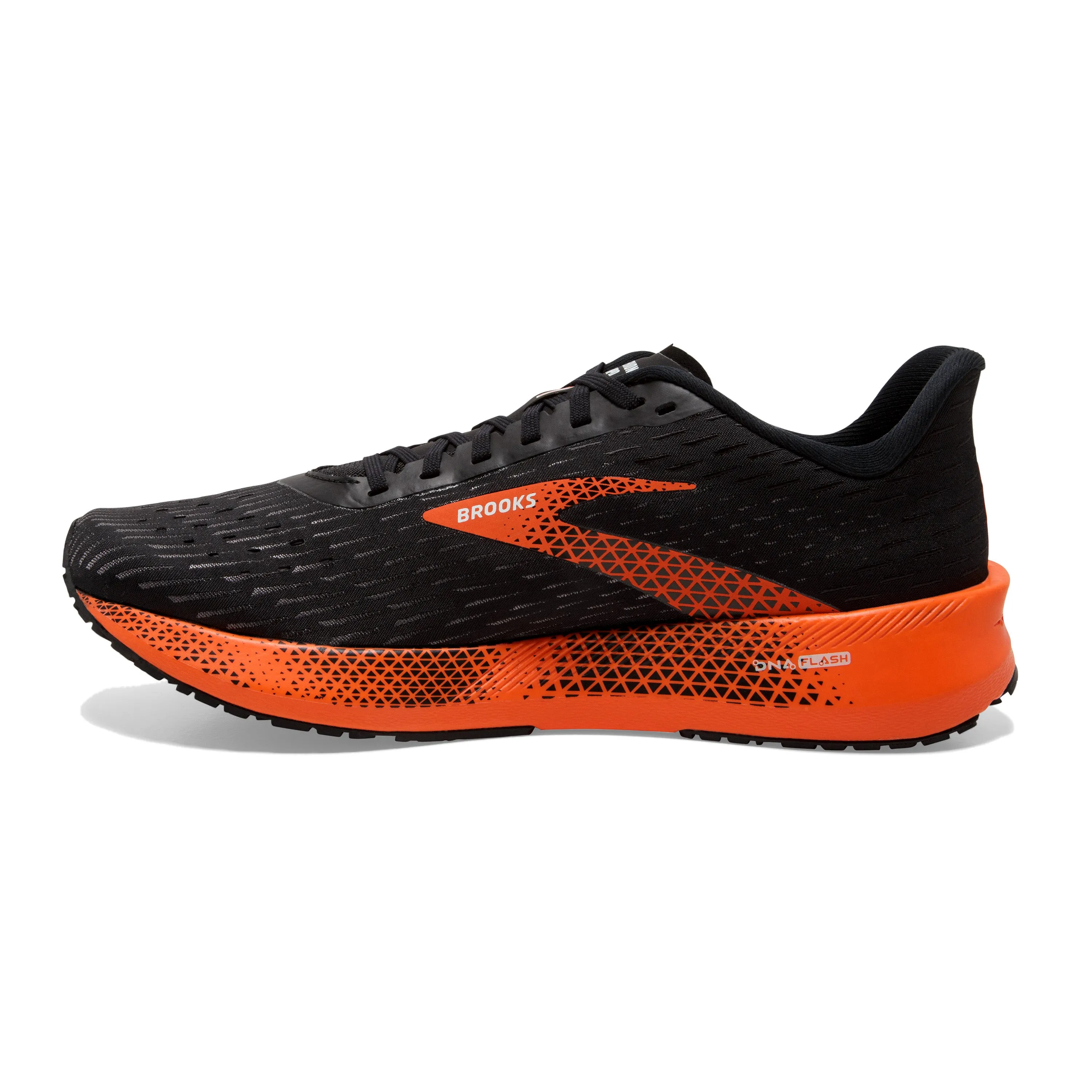 Men's Brooks Hyperion Tempo Color: Black/Flame/Grey