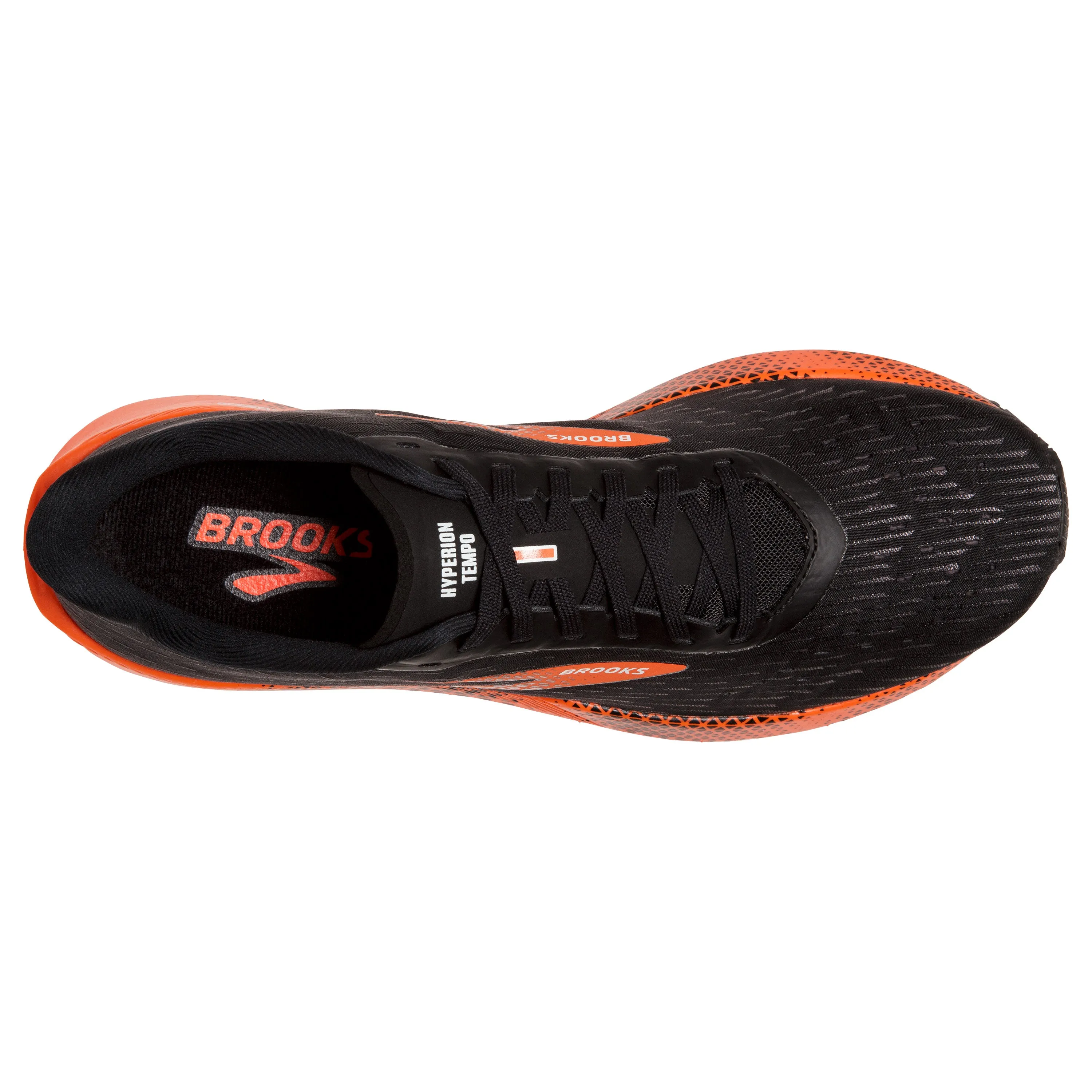 Men's Brooks Hyperion Tempo Color: Black/Flame/Grey