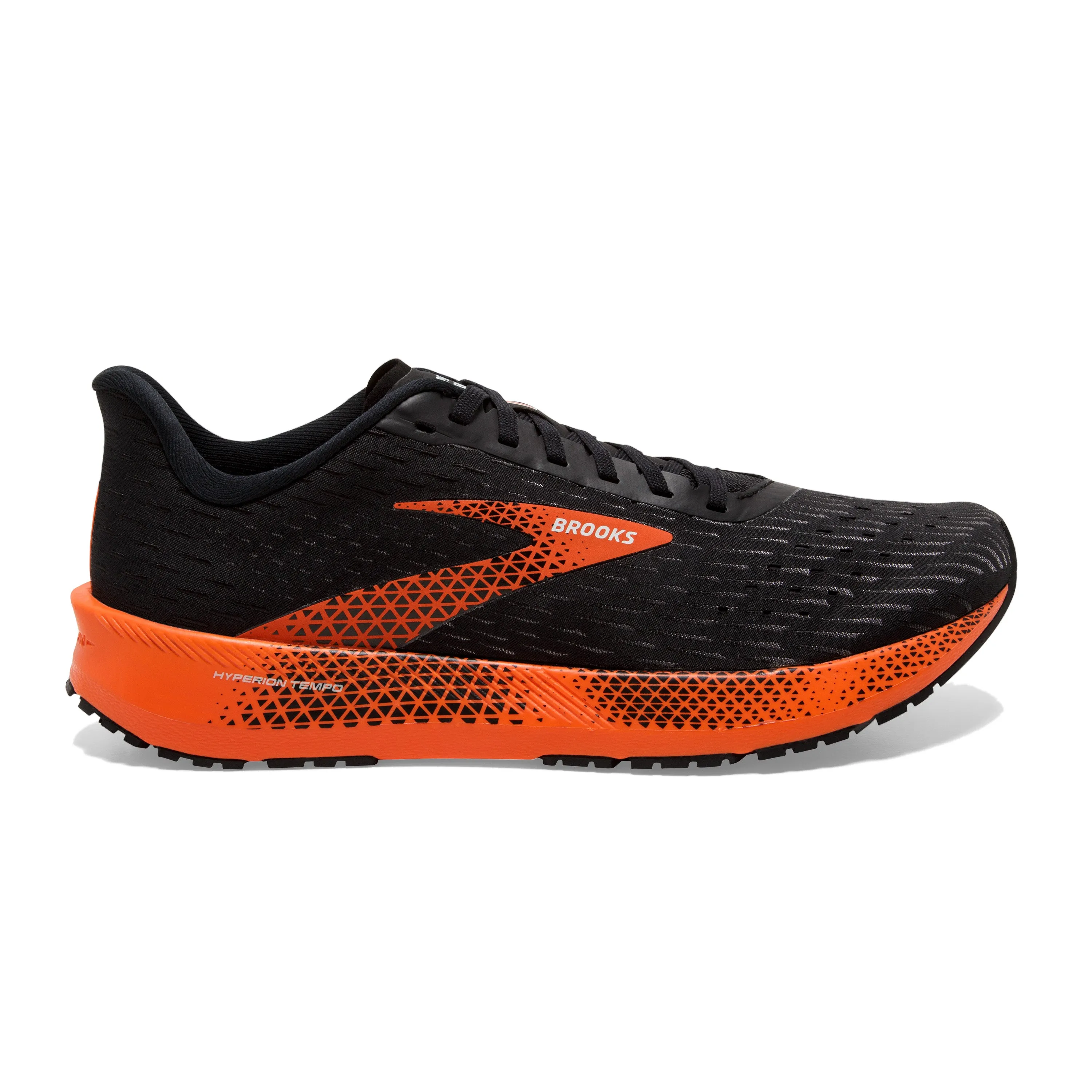 Men's Brooks Hyperion Tempo Color: Black/Flame/Grey