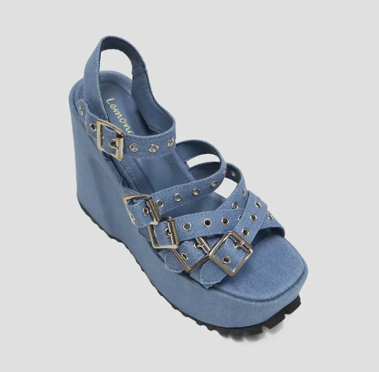 Michaela Denim Wedges