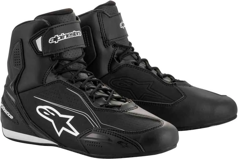 Motorcycle shoes Faster-3 Alpinestars, black and white