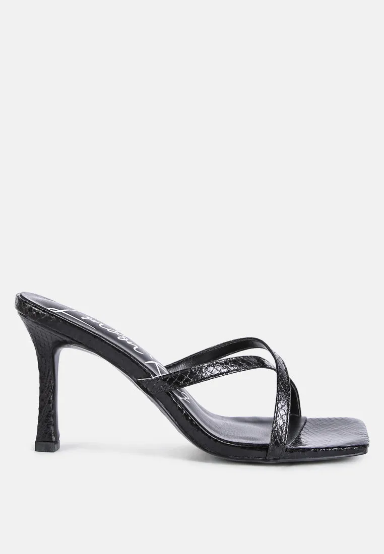 Muriel Cross Strap Slip On Sandals