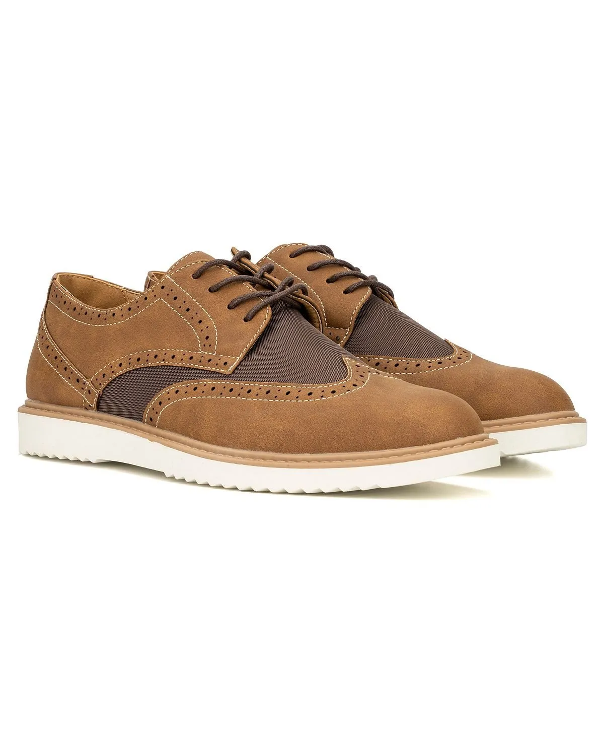 New York And Company Men's Oxford Wingtip, Brown