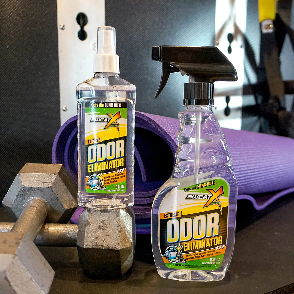 Odor Combo Bundle | Sweat X Extreme Odor Eliminator Spray - 8 oz & 16 oz bottles