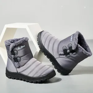 Owlkay Plush Thick Cold Resistant Snow Boots