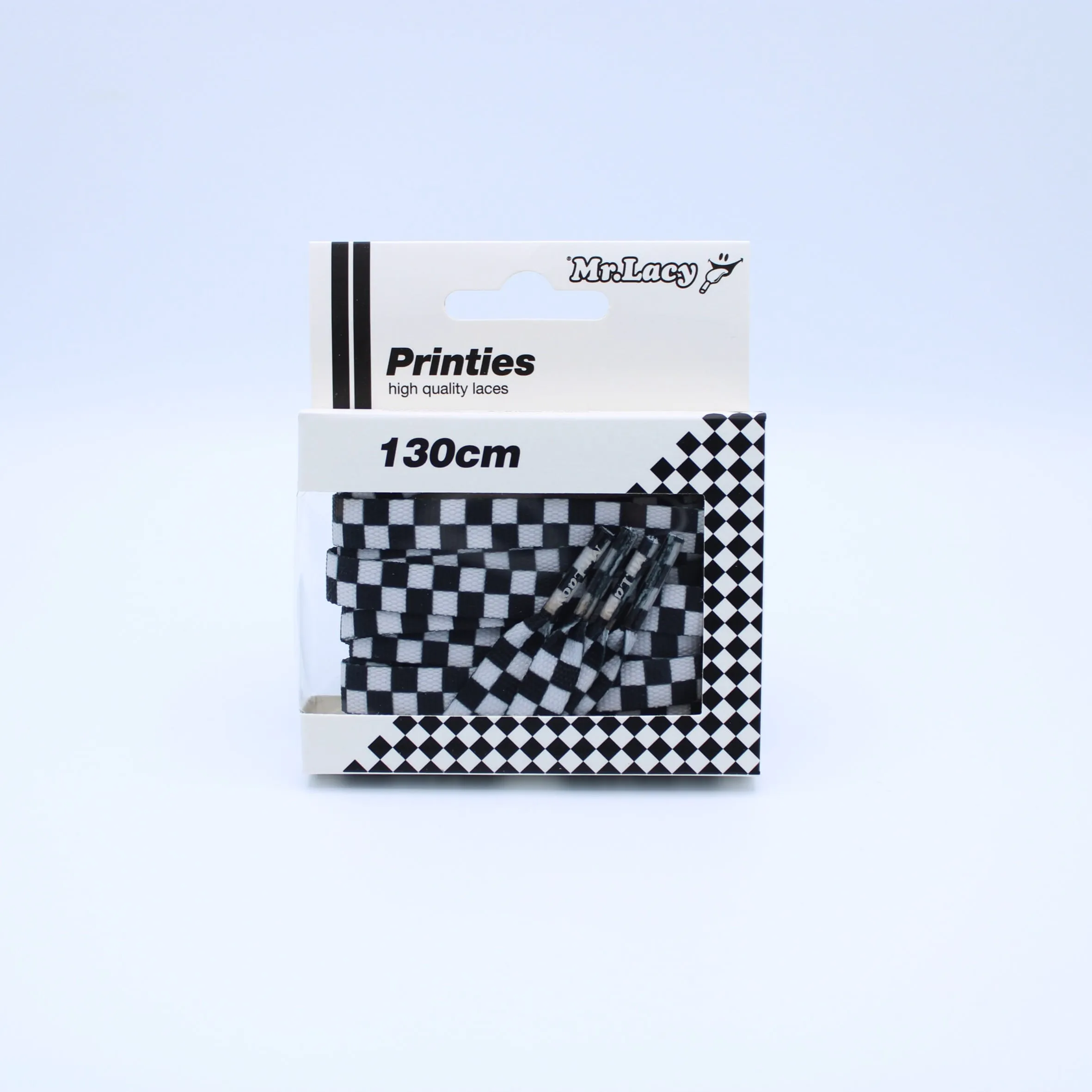 Printies Shoelaces · Checkered Black/White