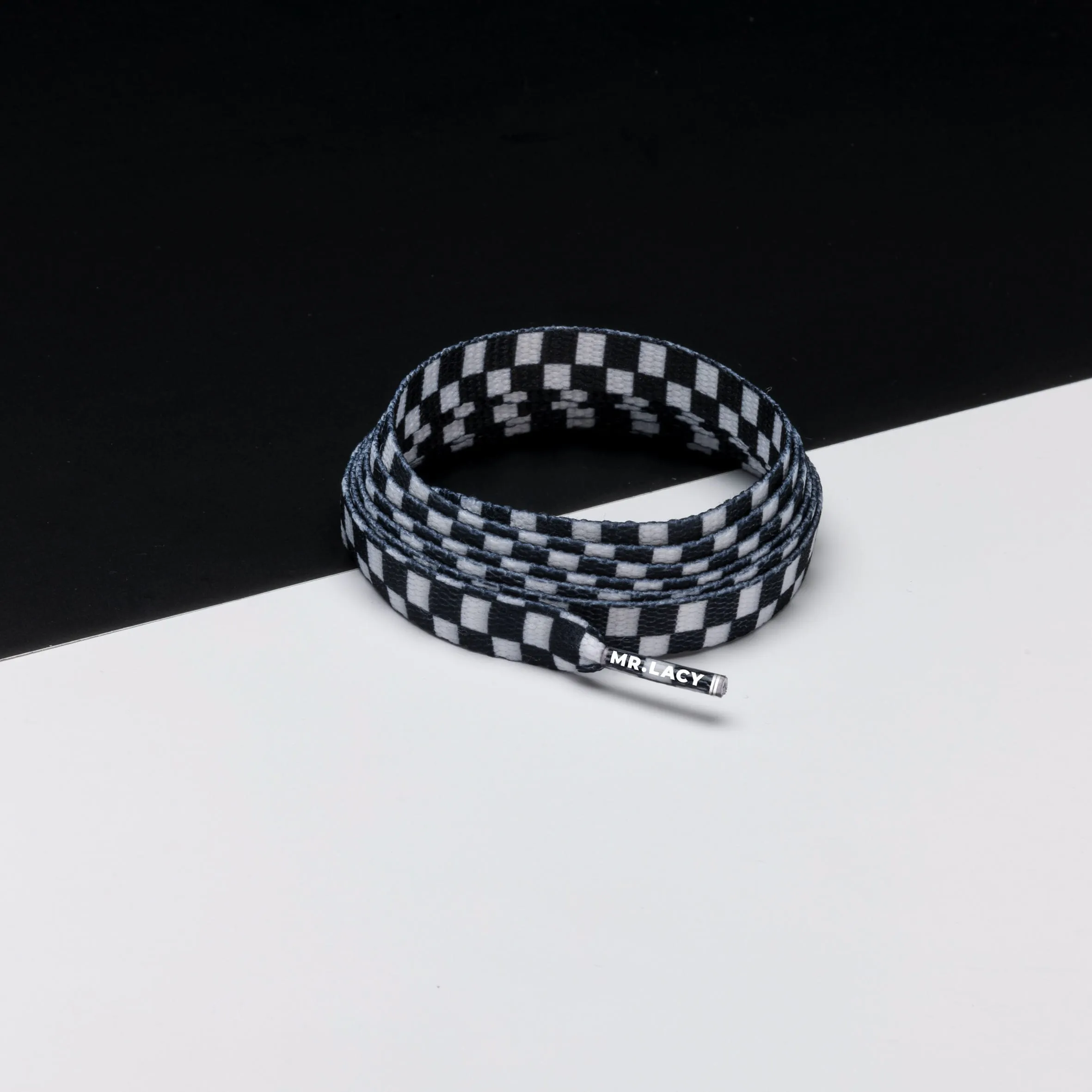 Printies Shoelaces · Checkered Black/White