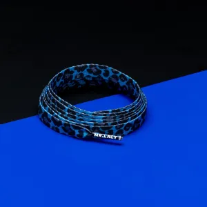 Printies Shoelaces · Leopard Royal Blue