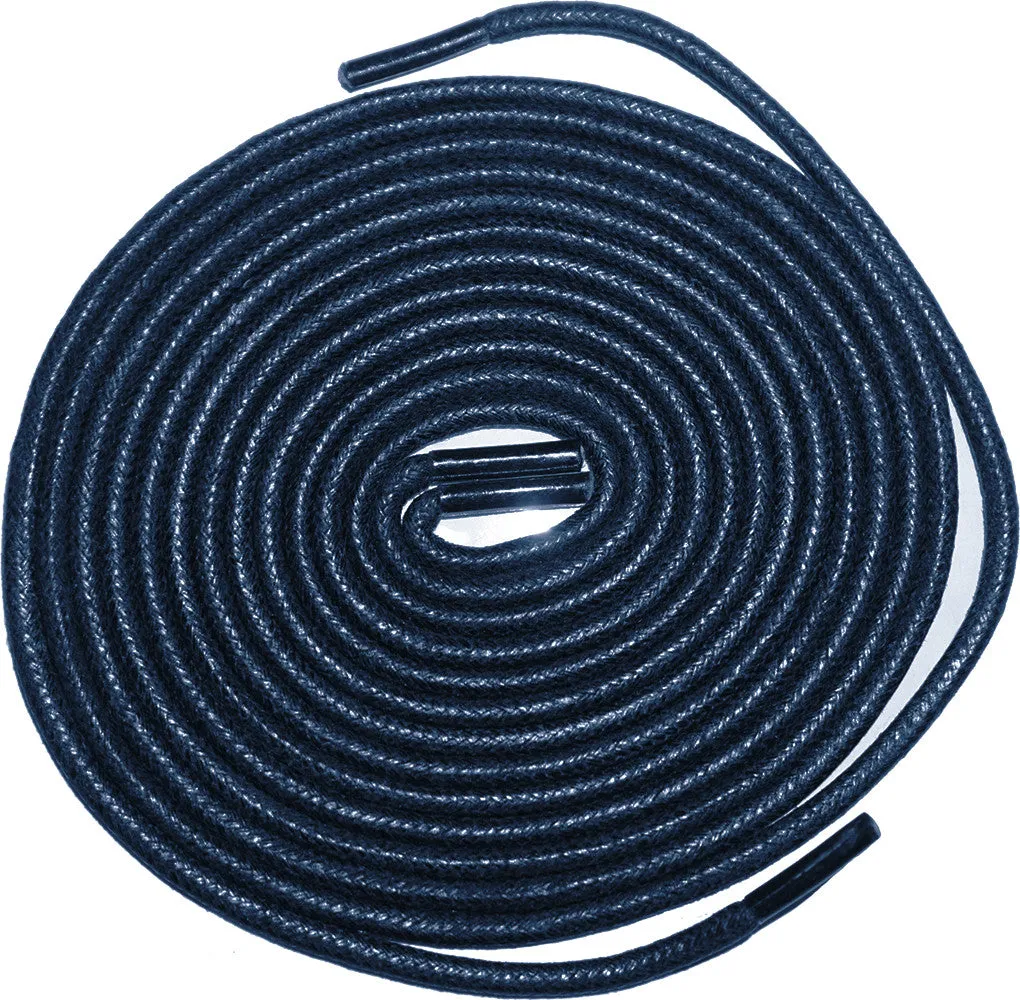 [Prussian Blue] - Round Waxed Cotton Shoelaces