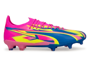 PUMA Men's Ultimate Energy FG/AG Pink/Blue/Yellow