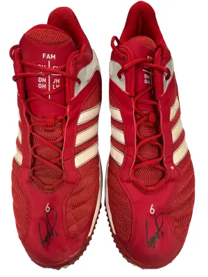 Ryan Howard Autographed Adidas Red/White Field Shoes - Player's Closet Project