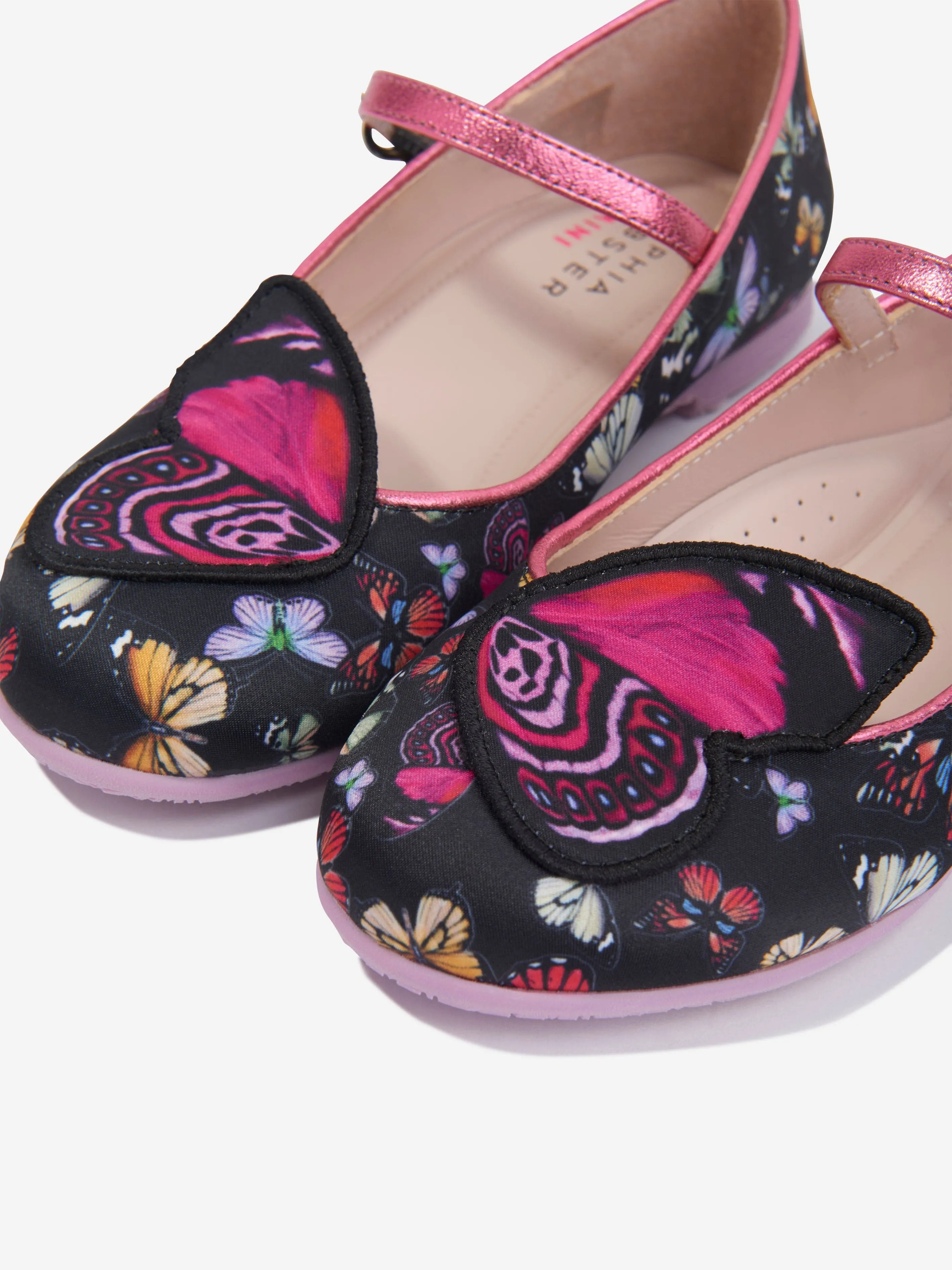 Sophia Webster Girls Butterfly Embroidery Shoes in Multicolour