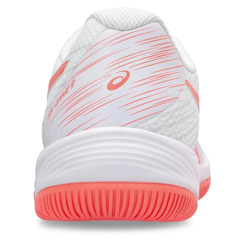 Women's Gel-Game 9 Tennis Shoes White and Sun Coral