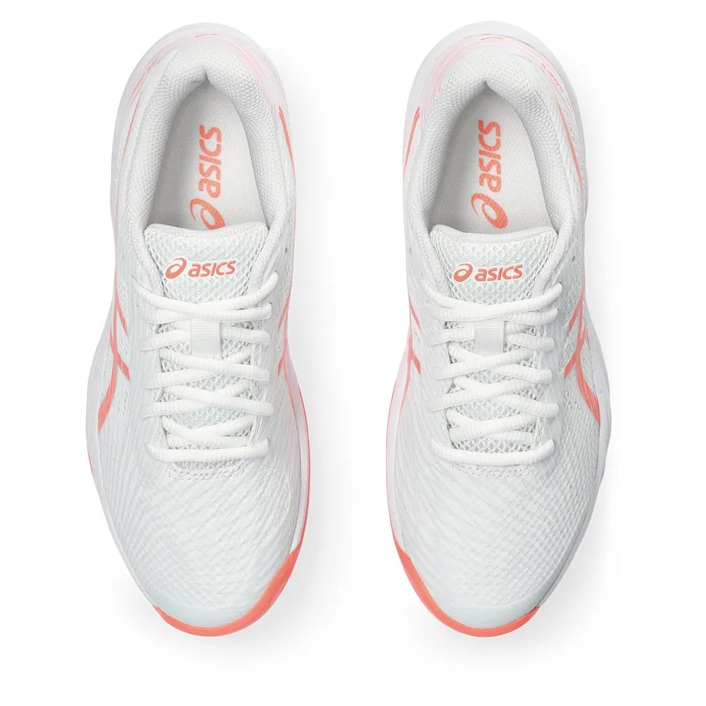 Women's Gel-Game 9 Tennis Shoes White and Sun Coral